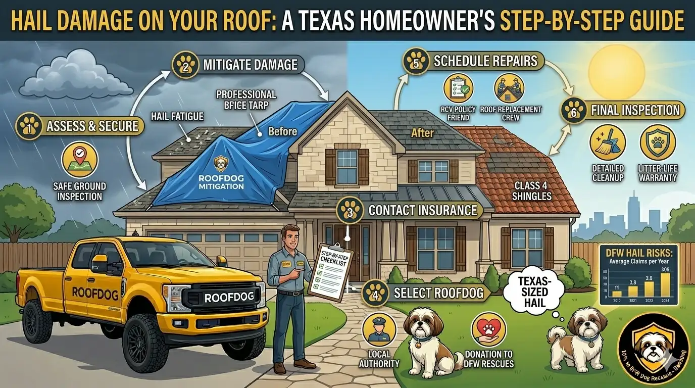 Hail Damage on Your Roof: A Texas Homeowner's Step-by-Step Guide